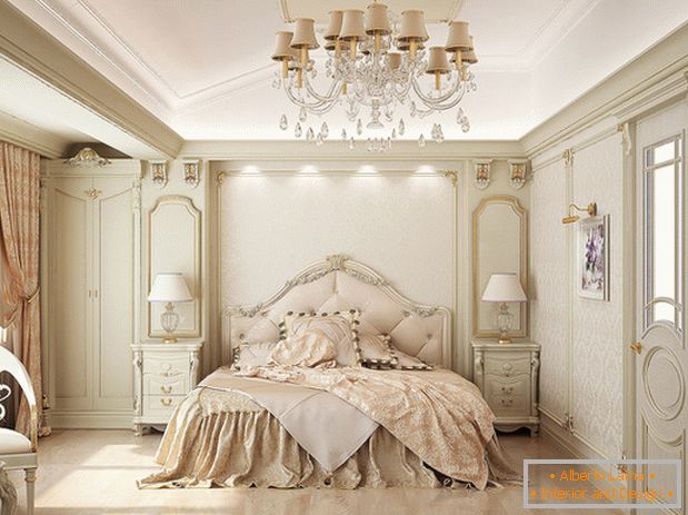 dormitorio en una foto de estilo clásico