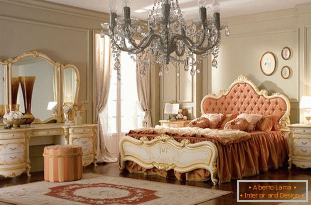 diseño de dormitorio en estilo clásico