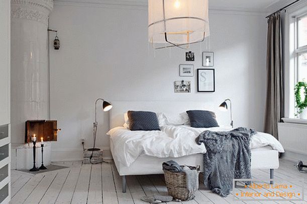 diseño de dormitorio de estilo escandinavo