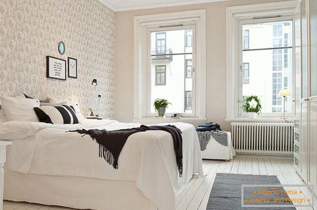 dormitorio en estilo escandinavo