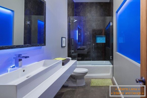 Diseño en estilo high-tech - foto de baño con estilo