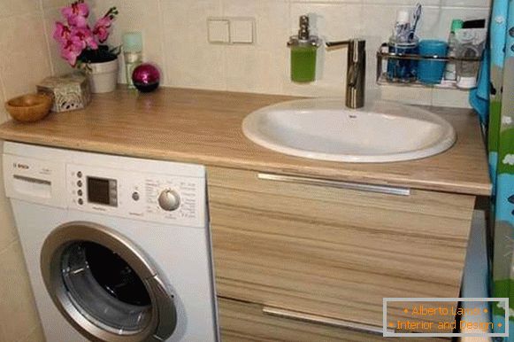 baño con diseño de foto de lavadora, foto 10