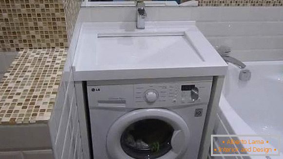 diseño de baño con una foto de lavadora, foto 6