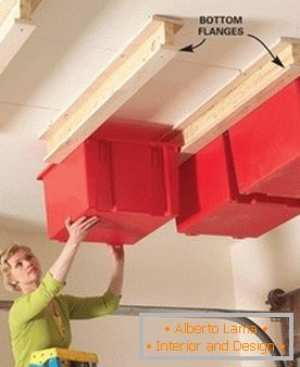 Orden en el garaje - Удобные ящики подвесной системы