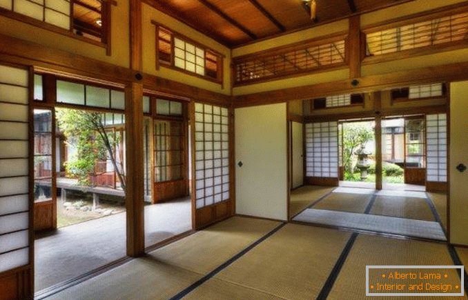 El diseño del interior en estilo japonés