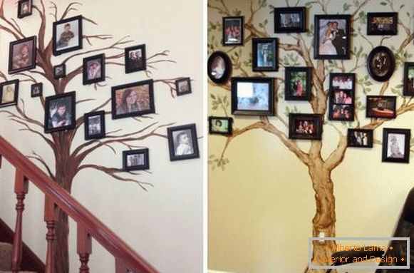 Ideas para decorar muros con fotos - árbol genealógico