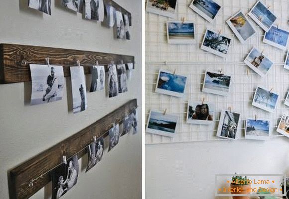 Cómo colgar una foto en una pared de una manera inusual