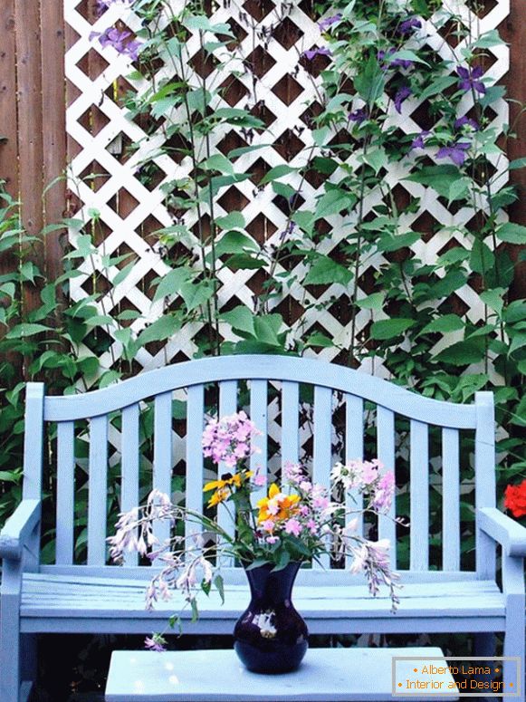 Idea para decorar una valla en el patio