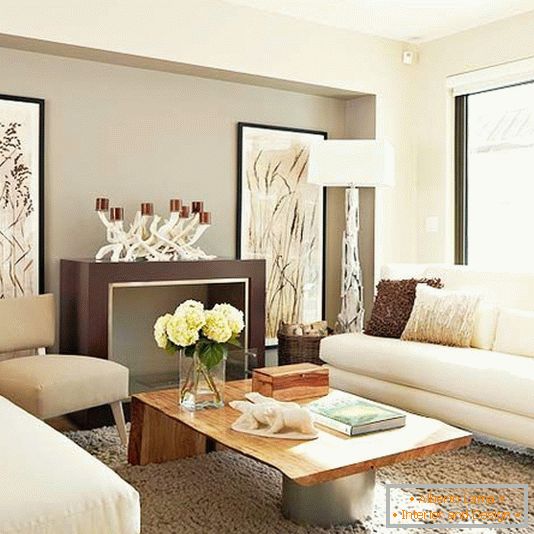 Sala de estar en estilo minimalista
