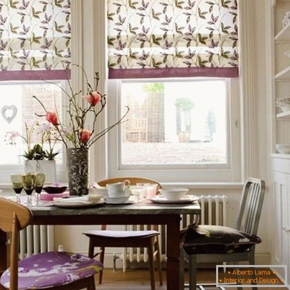 hermosas cortinas en la foto de la cocina, foto 2