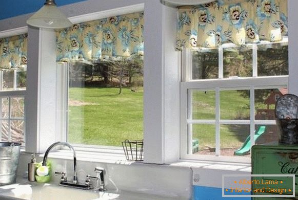 hermosas cortinas cortas en la cocina, foto 34