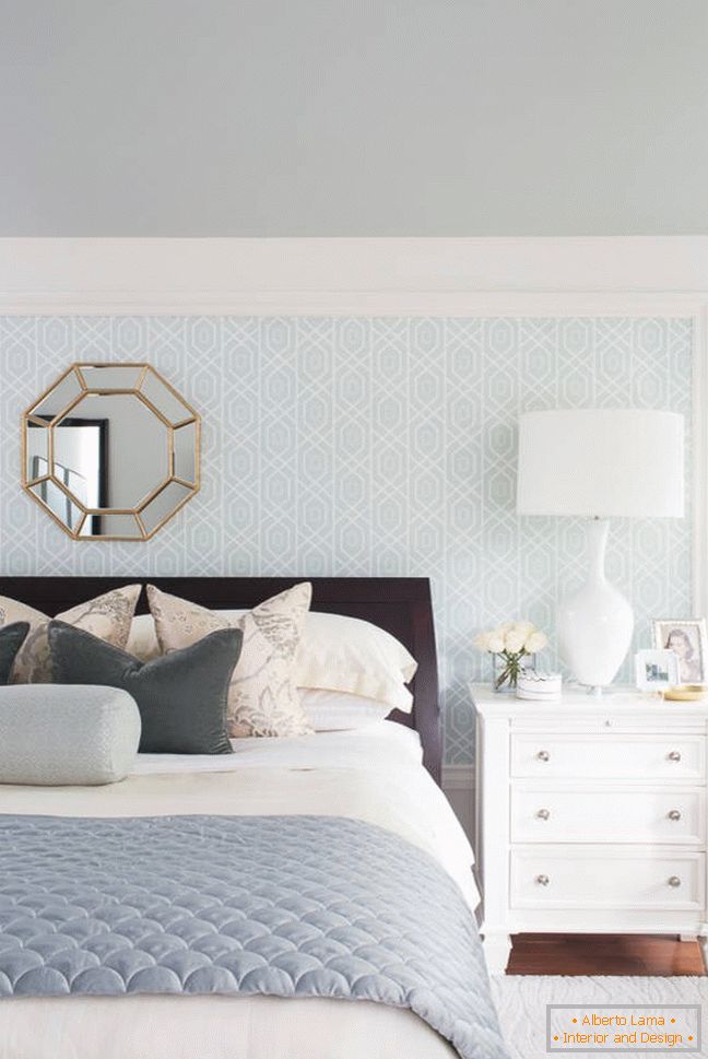 Diseño azul grisáceo del dormitorio, ¿es aburrido?