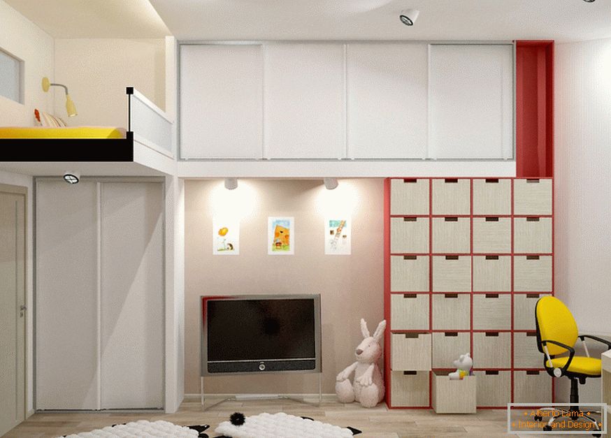 Hermoso diseño de una habitación para niños pequeños