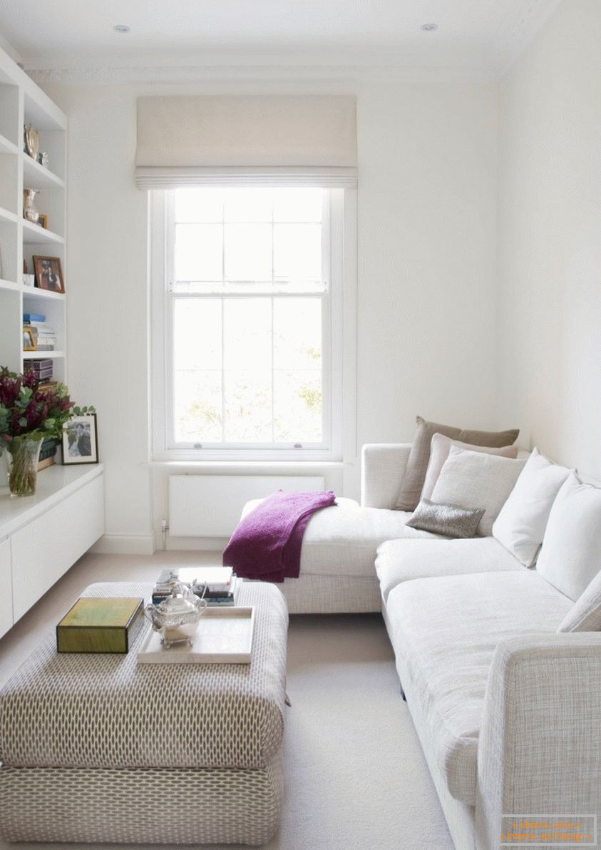 Muebles tapizados modernos para una pequeña sala de estar