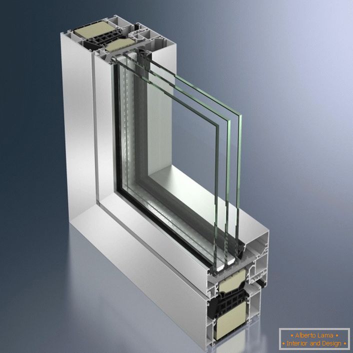 Perfil de ventana de aluminioс термоизоляцией