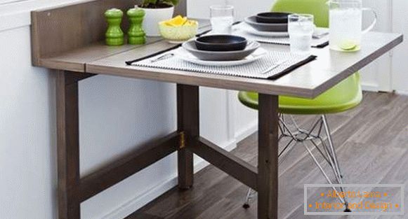 mesa, cocina, plegable de madera, foto 11