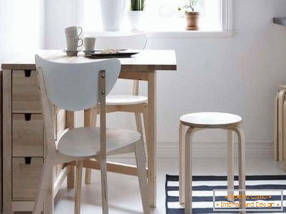 mesa, cocina, plegable de madera, foto 47