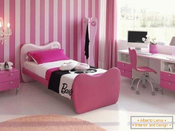 Habitación para niños al estilo de Barbie