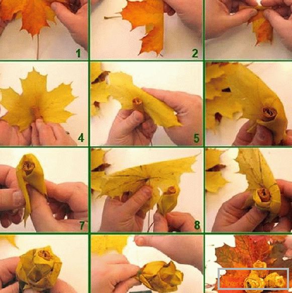 manualidades de hojas con sus propias manos, foto 23