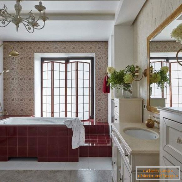 Los baños más hermosos: diseño lujoso en rojo
