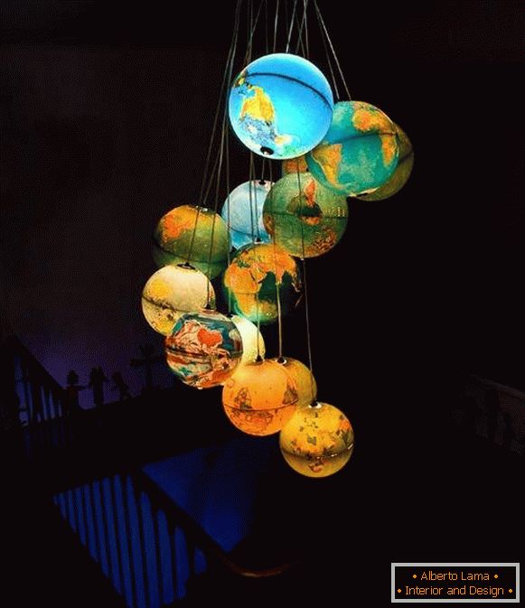 Ideas para una casa de cosas innecesarias - lámpara de araña de globos