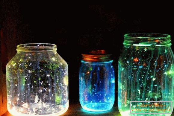 Ideas para la casa con sus propias manos - foto de una decoración fluorescente
