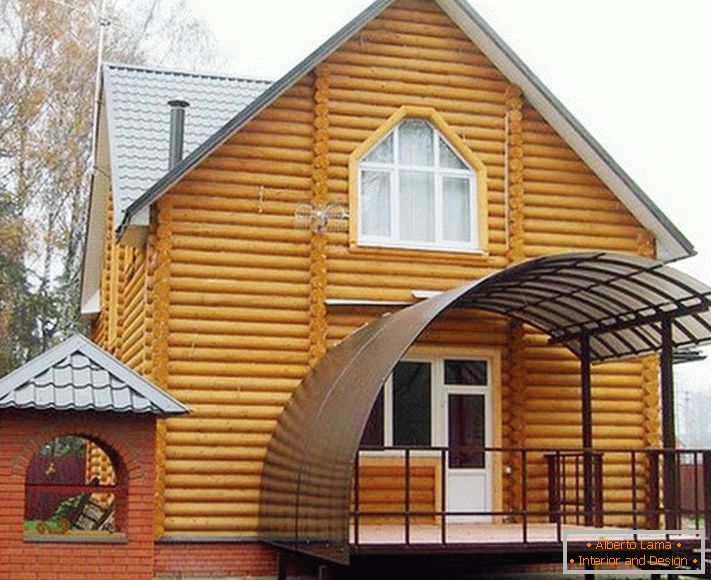 поликарбонатное porche de la casa