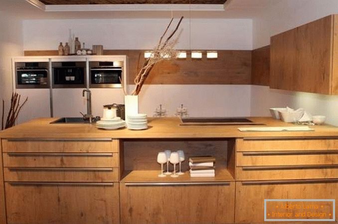cocina hecha de madera con sus propias manos, foto 1