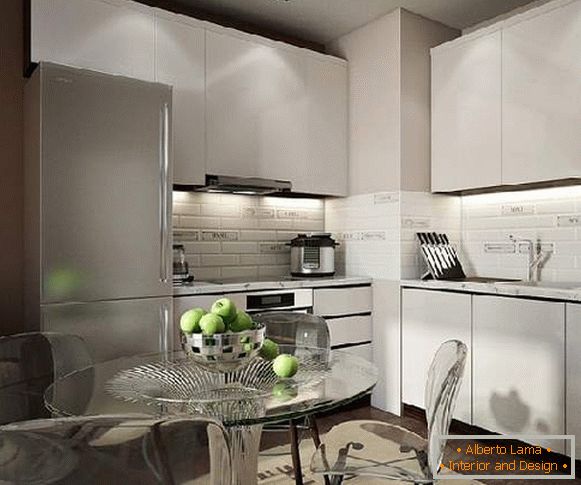 Diseño de una cocina cuadrada de 20 m2, foto 23