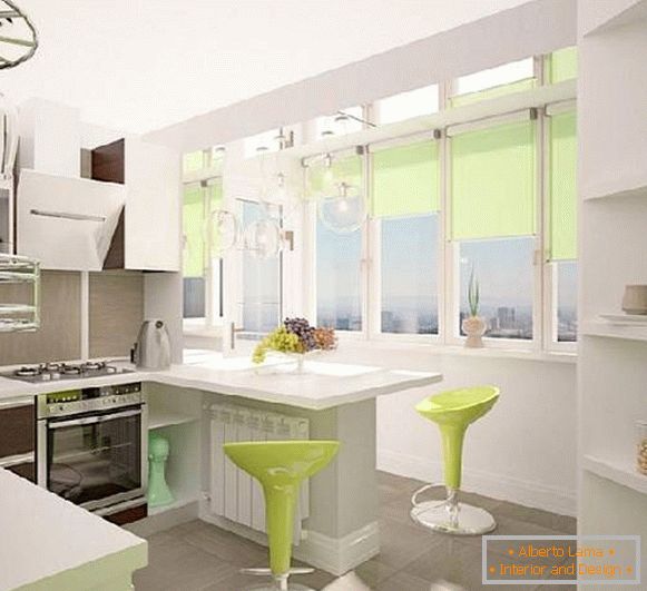 diseño de cocina con balcón de 9 m2, foto 6