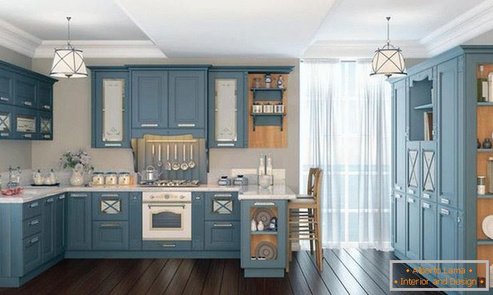 Set de cocina azul