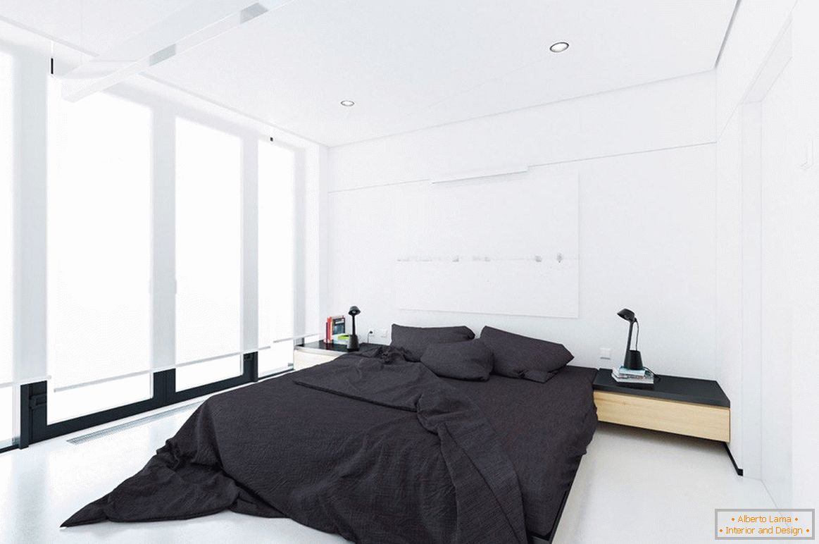 El dormitorio в стиле минимализм