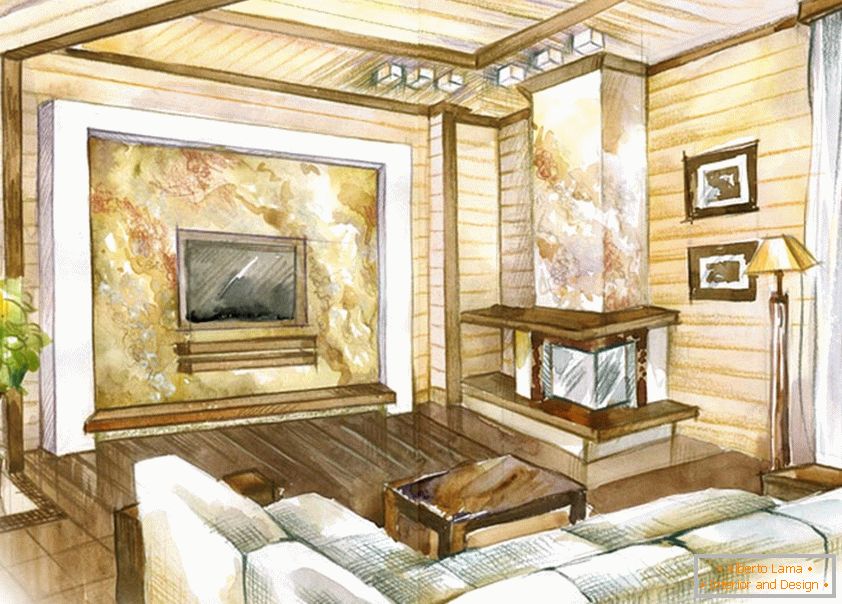 El diseño de la pequeña sala de estar в светлых тонах