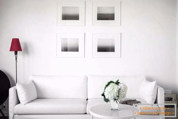 Diseño de un pequeño estudio en un estilo minimalista moderno