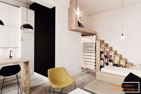 Apartamentos de diseño moderno en tonos negros, blancos y marrones