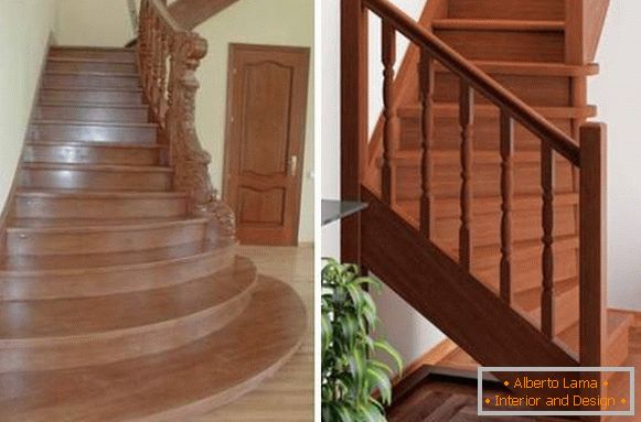 ¿Cuáles son las escaleras de madera en una casa privada? Fotos en diferentes estilos