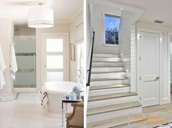 Puertas claras y un piso ligero en el interior - foto de la casa