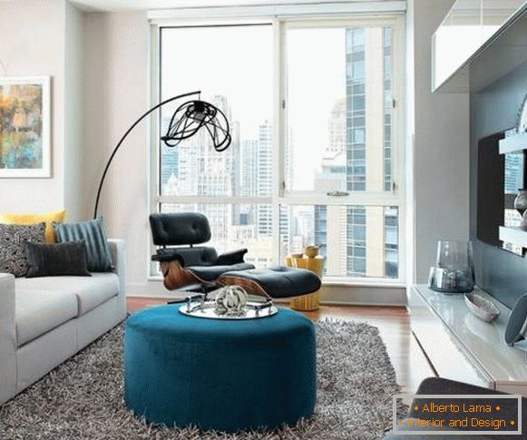 Estilo urbano moderno en el interior - foto en la sala de estar