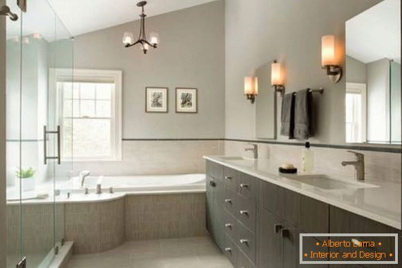 Bathroom Design 2015: Iluminaciones y gris