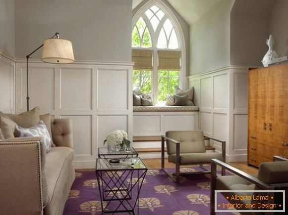 Color beige en el interior - foto de la sala de estar