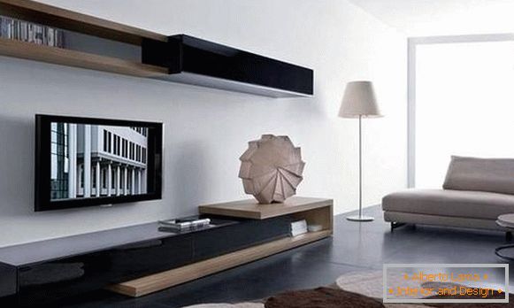 paredes modulares modernas en la sala de estar, foto 16