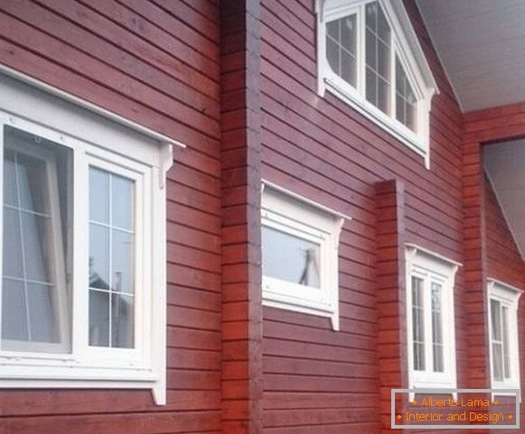 Plataformas finlandesas para ventanas en una casa de madera, фото 18