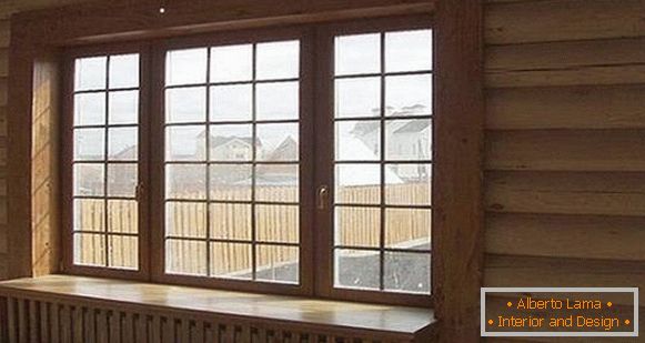 Adornos de madera para ventanas dentro de la casa, foto 3