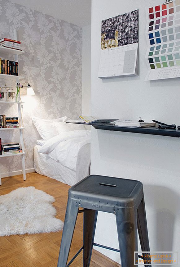Interior de un pequeño apartamento sueco
