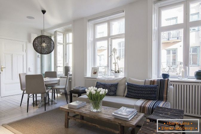 Interior del apartamento en estilo escandinavo