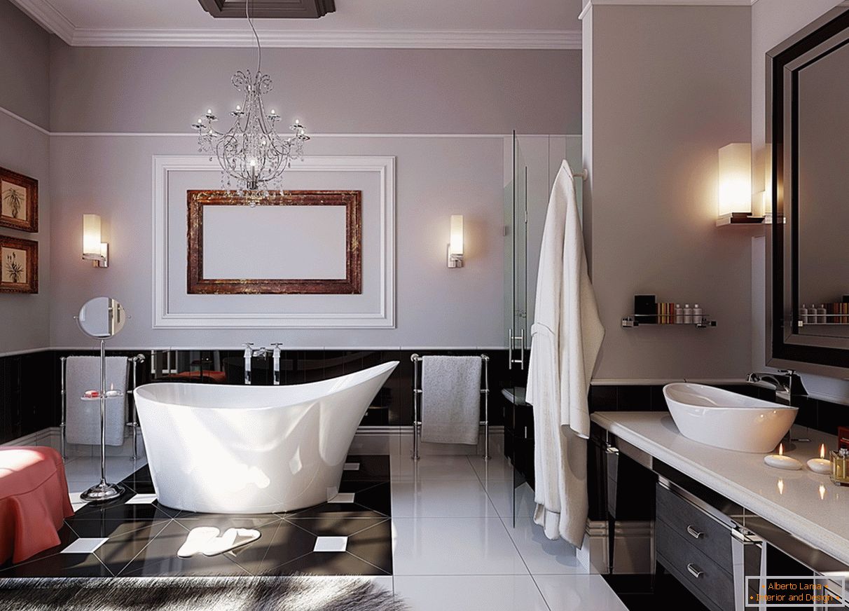 Interior de un baño con estilo