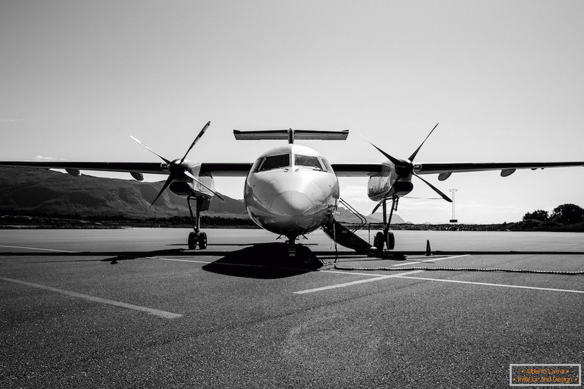 Foto en blanco y negro de aviones