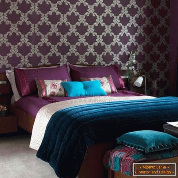Diseño de dormitorio en colores lujosos