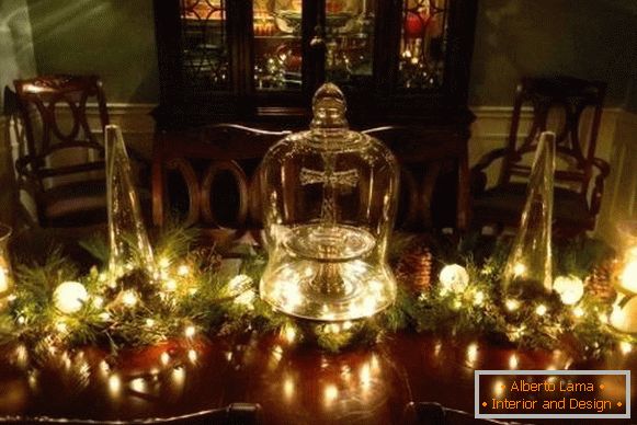 Guirnaldas para la iluminación del hogar - ideas de decoración de mesa