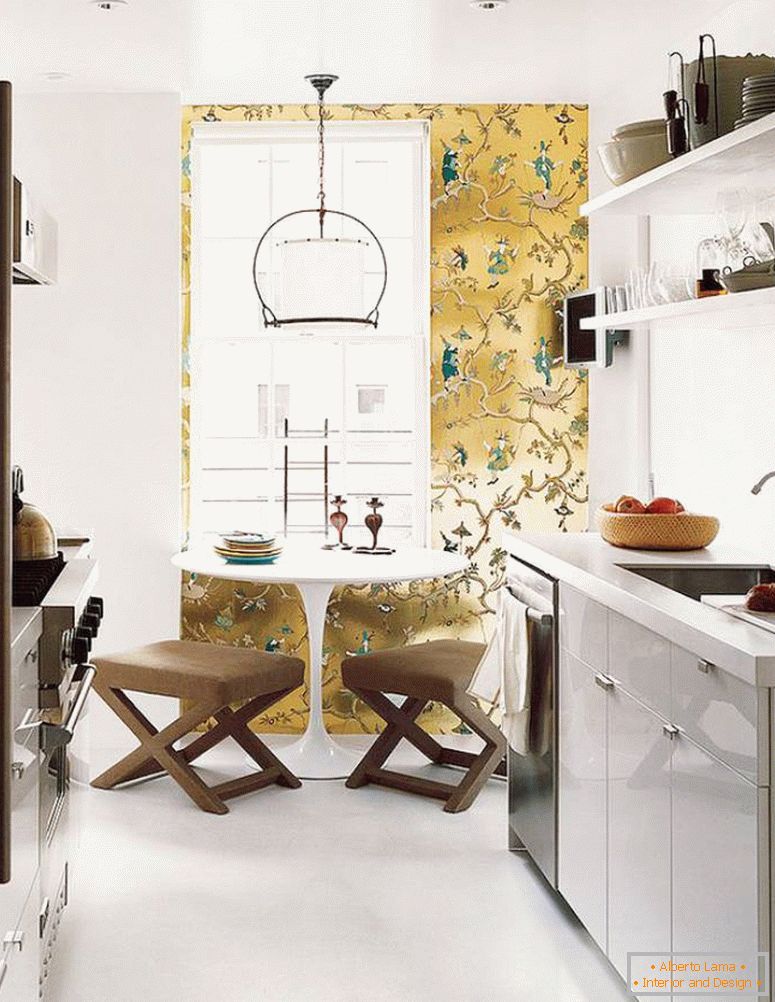 oro-papel tapiz-en-el-interior-cocina